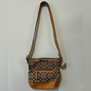 Vintage Coach- Brown and Tan Shoulder Bag